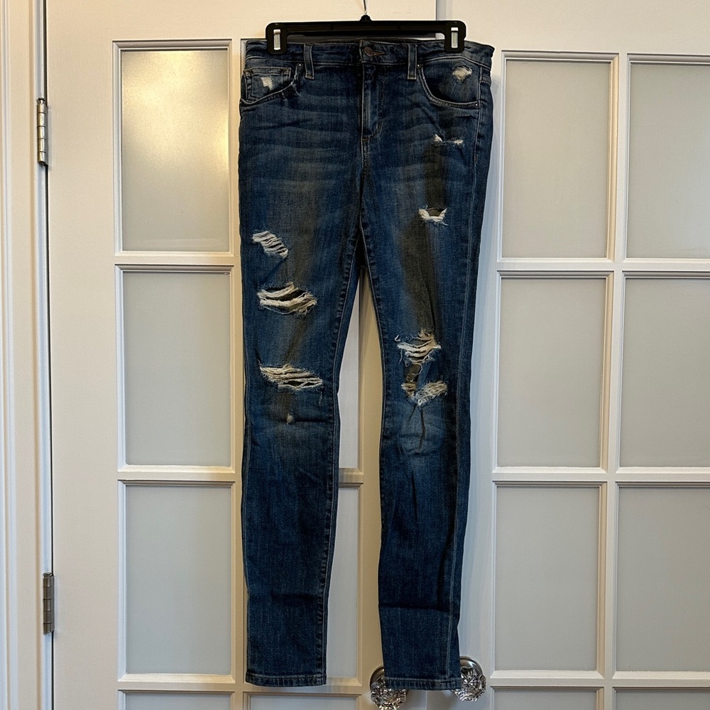 Joe’s Women's Distressed Dark Blue Skinny Jeans